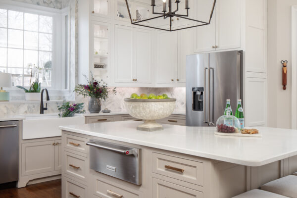 Kitchen and half bath remodel in Birmingham Alabama by L&M Design. Photographed by architectural and interiors photographer Tommy Daspit.
